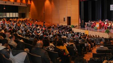 A packed auditorium at Central State University for the 2022-2023 Academic Recognition Convocation