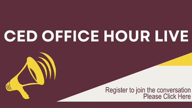 CED Office Hour Live, Register to Join the Conversation