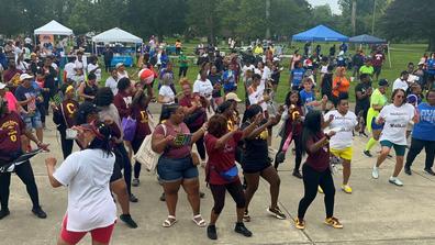 Central State University dancing at the African American Wellness Walk
