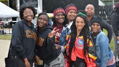 Central State University students in a group featured on Good Morning America