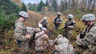 cadets from Central State University ROTC Battalion participate in training exercises for the Brigade Bold Warrior Range Challenge Competition in Fort Knox, Tennessee