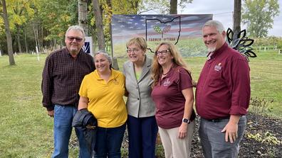 five Farmer Veteran Conference attendees for central state university extension