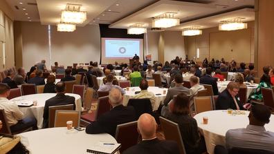 a room of attendees of the dayton development coalition economic development forum at central state university