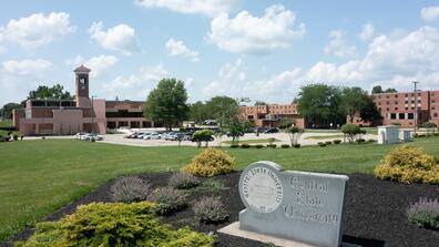 a central state university stone marker on the campus in wilberforce ohio