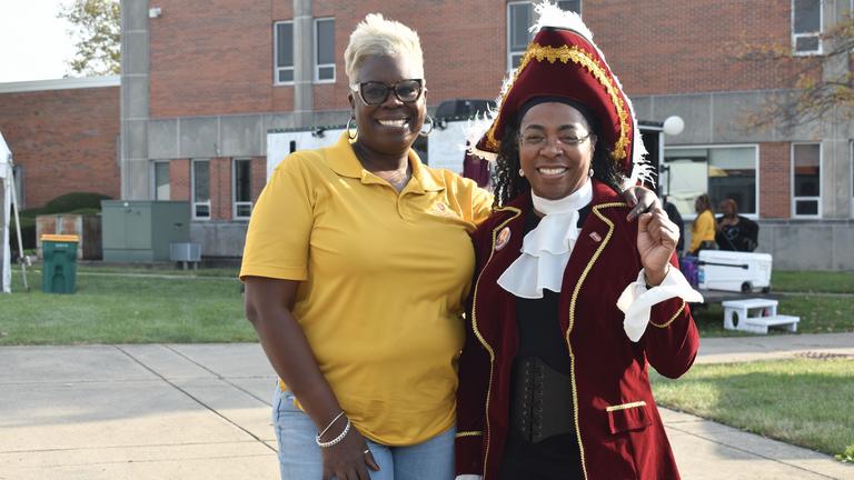 alumni including one dressed as a marauder