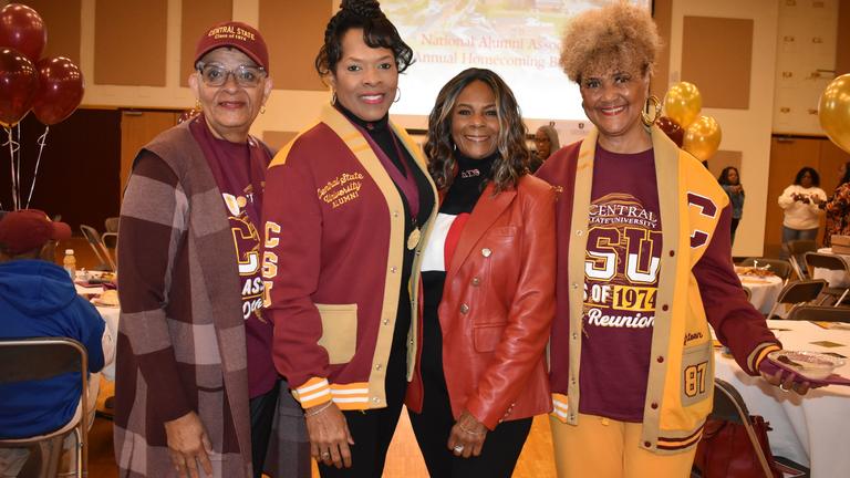 four central state university alumni at the annual Alumni Scholarship Breakfast and Meeting