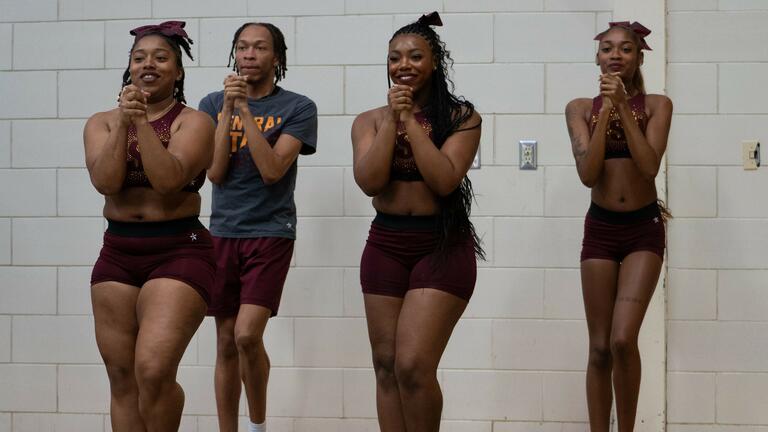 members of the central state university cheer team