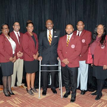 president morakinyo a.o. kuti with central state university board of trustees