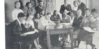 staff meeting at central state university including several female trailblazers