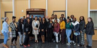 A large group of Central State University Honors College faculty and students