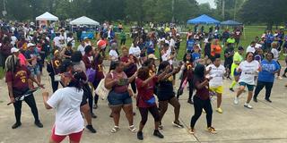 Central State University dancing at the African American Wellness Walk