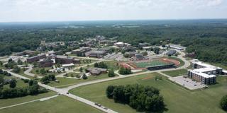 aerial photograph of Central State University in Wilberforce, Ohio