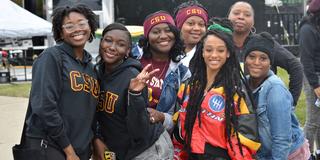 Central State University students in a group featured on Good Morning America