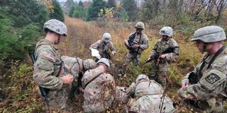 cadets from Central State University ROTC Battalion participate in training exercises for the Brigade Bold Warrior Range Challenge Competition in Fort Knox, Tennessee