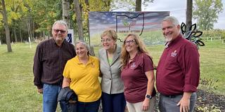 five Farmer Veteran Conference attendees for central state university extension