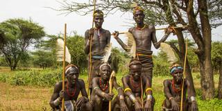indigenous africans with spears