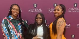 three central state university female engineering majors and student researchers