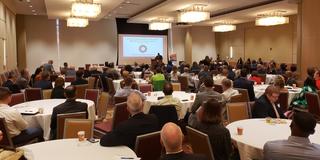 a room of attendees of the dayton development coalition economic development forum at central state university