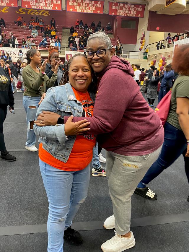 Central State University alumni embrace at College Preview Day