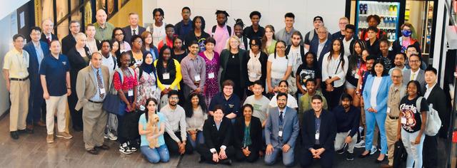 a large group of interns and leaders of the central state university intel summer internship for women and underrepresented minorities