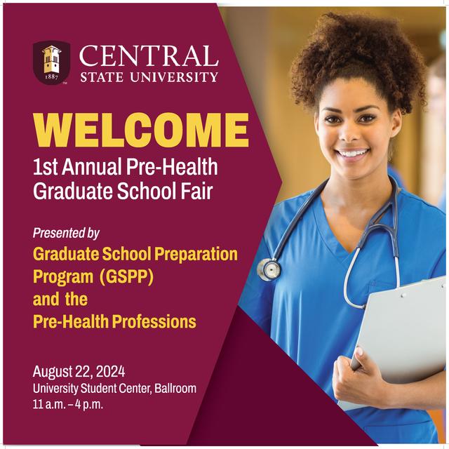 2024 pre-health graduate school fair flyer