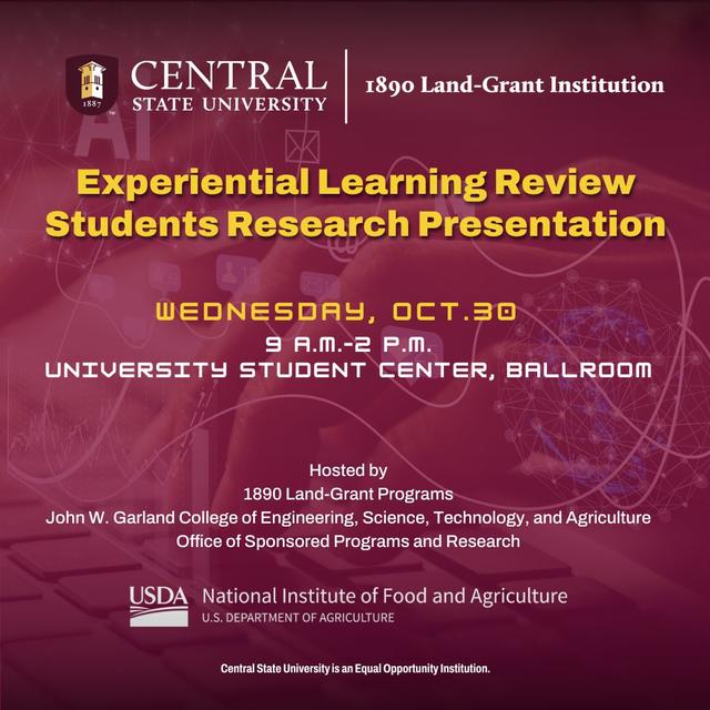 experiential learning review students research presentation graphic