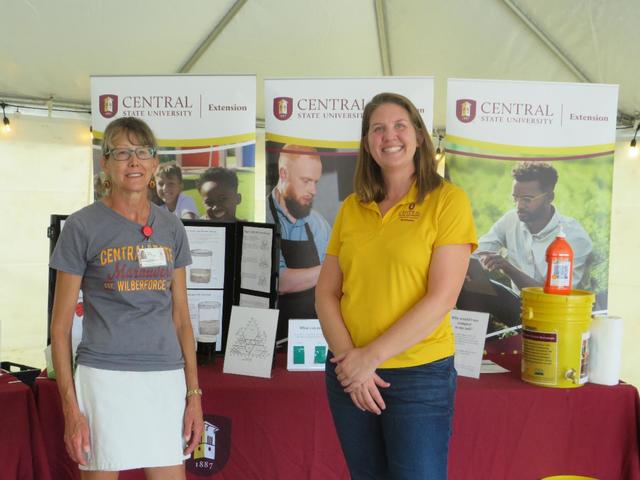 a display by central state university with presenters