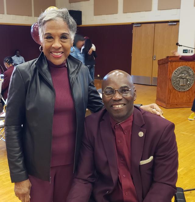 representative joyce beatty with president kuti