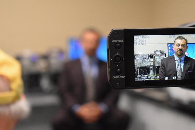 Dr. Jose U. Toledo, Vice President for Research and Economic Development and Director of 1890 Land-Grant Programs, in the CSU Soil Lab through the lens of In Ohio Country Today