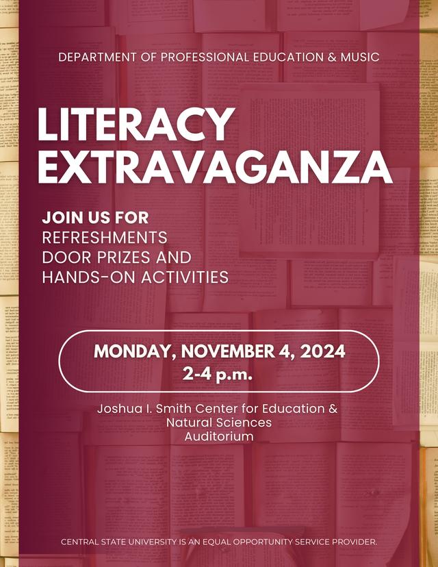 a flyer for the literacy extravaganza