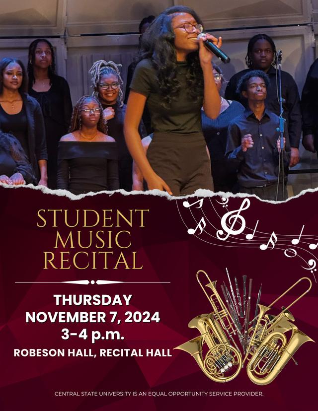 flyer for the student music recital