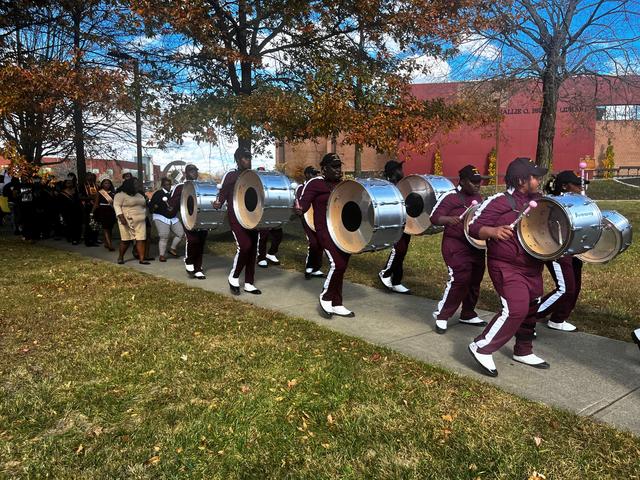 the central state university invincible marching marauders leads the march to the polls