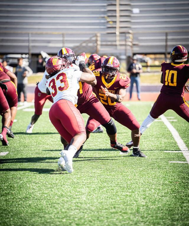 marauder football players on the field