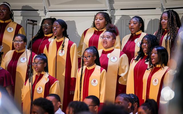 central state university chorus sings during the 138th charter day convocation